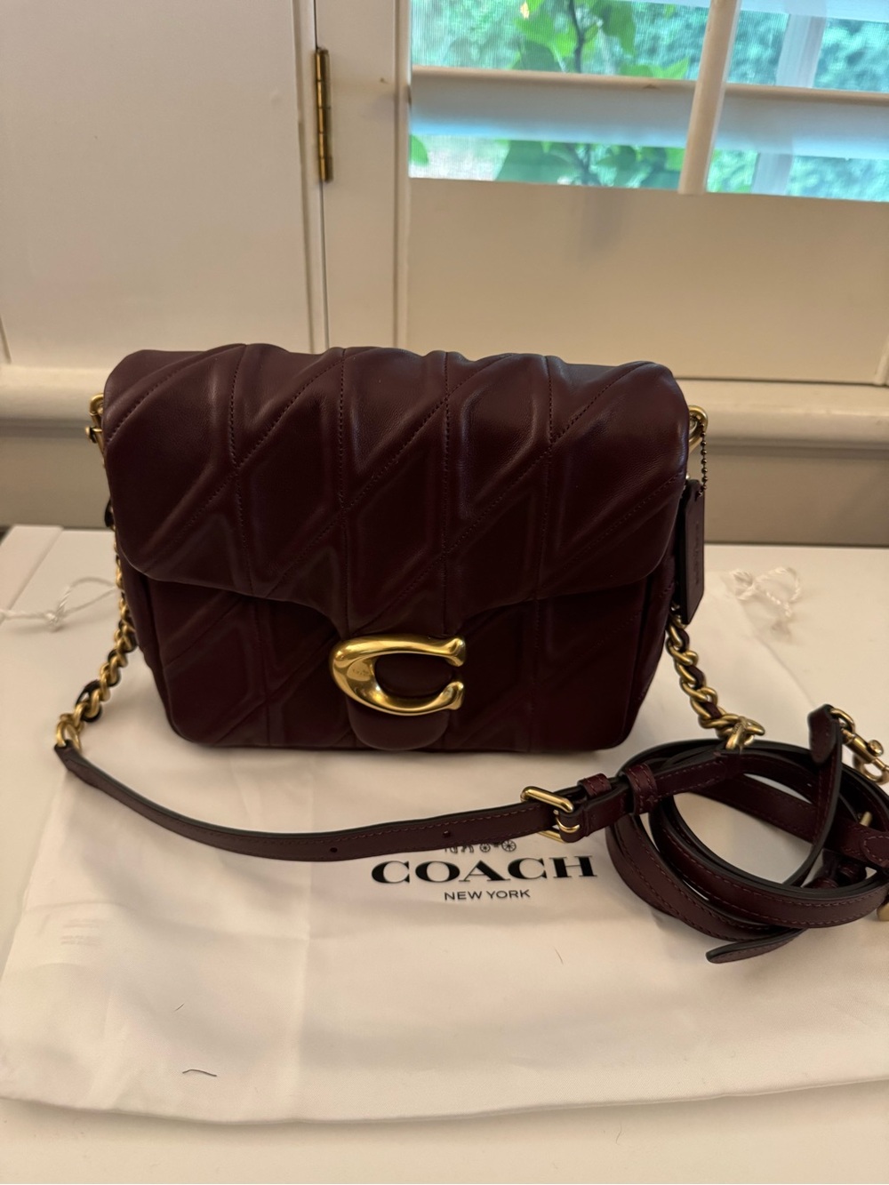 Coach Times Square Tabby in Merlot CW629